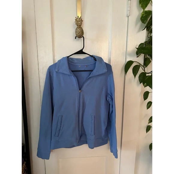 Women’s size Medium blue Zip up Sweater - Picture 1 of 6